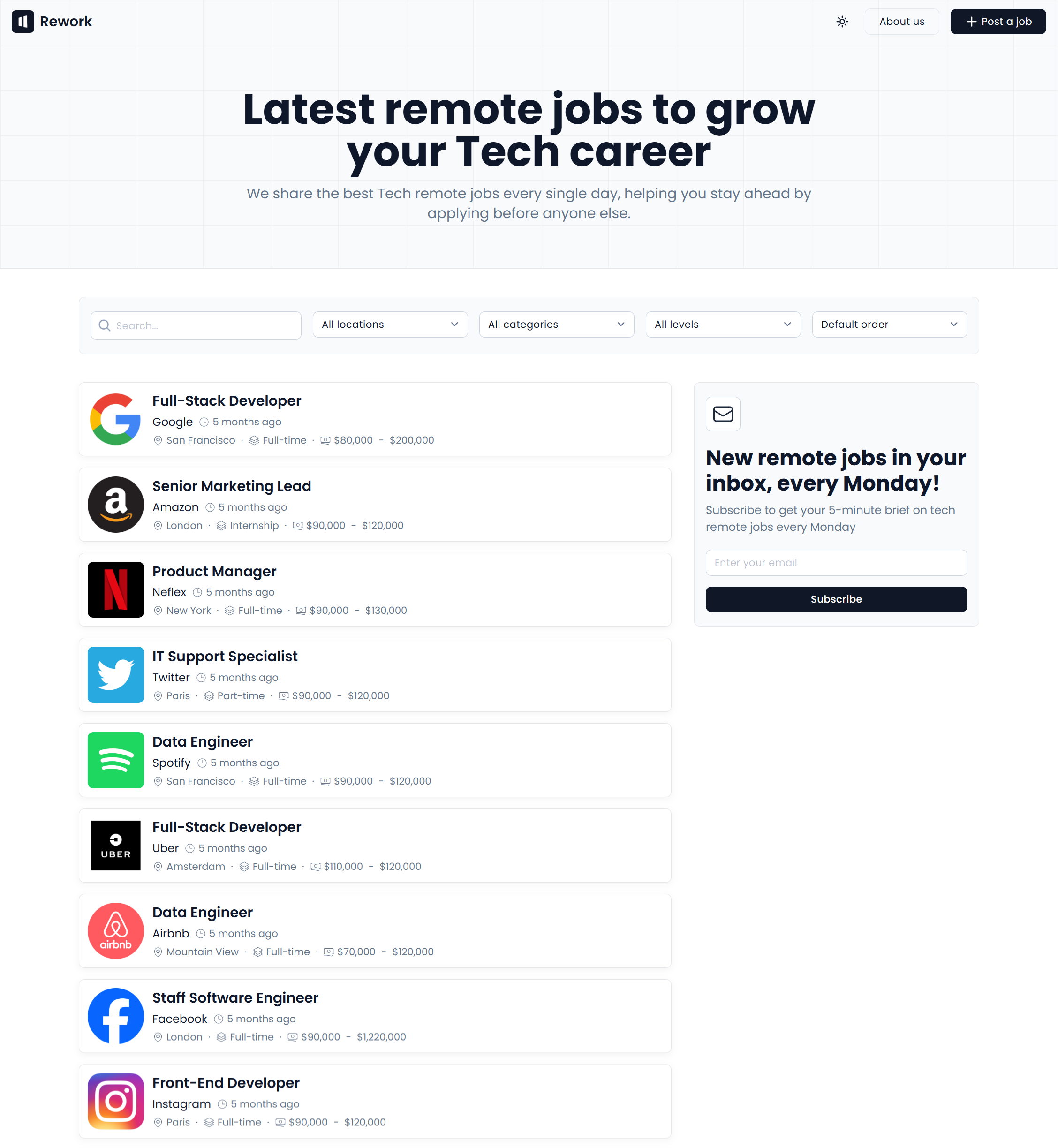 Minimalist Job Board