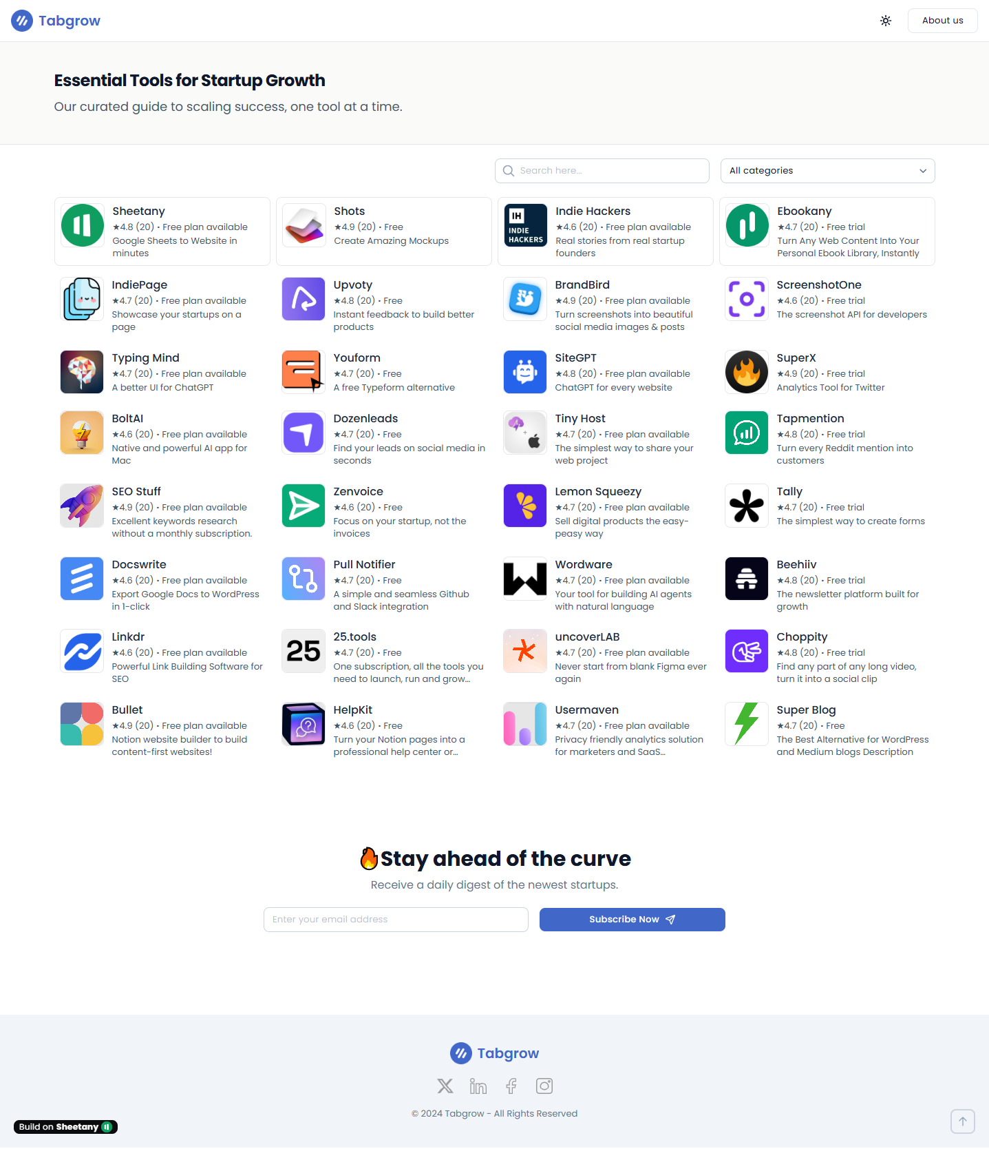 Minimalist Directory