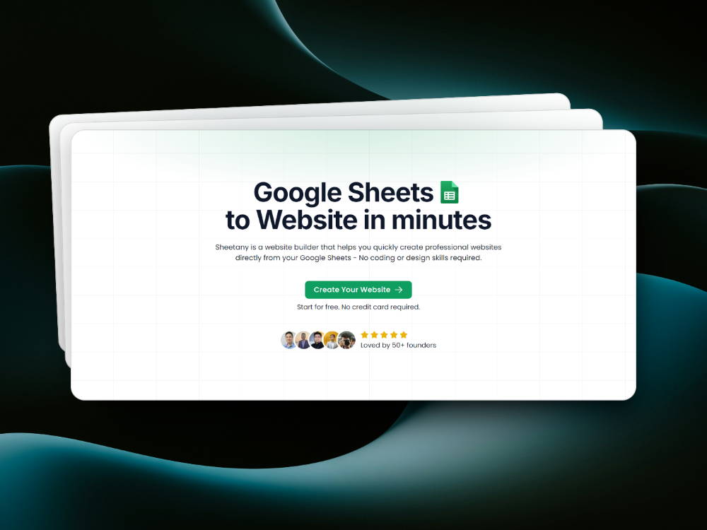 Google Sheets to Website in minutes