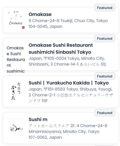 FEATURED Listing Example