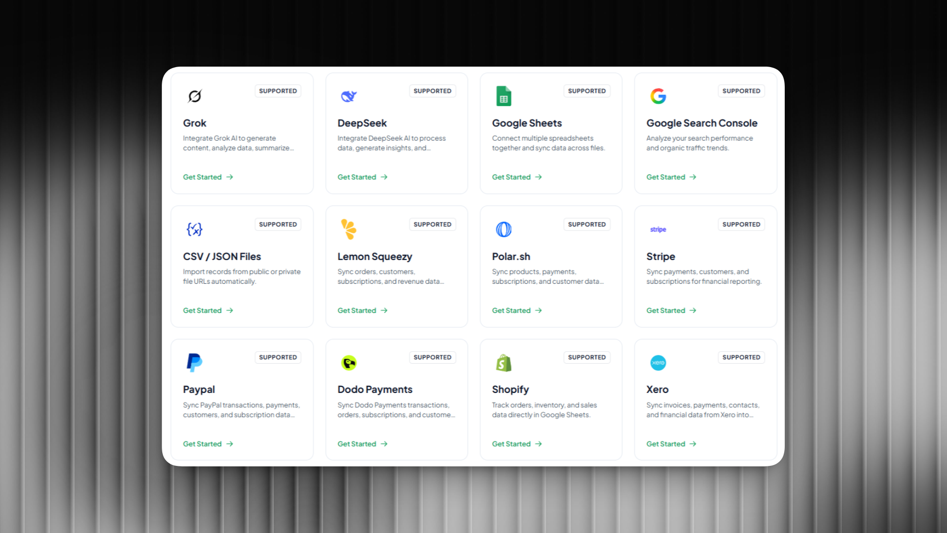 Explore the Growing List of Integrations in Sheetfetch