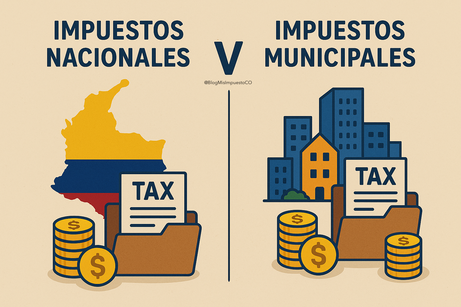 Impuestos Nacionales vs. Municipales en Colombia