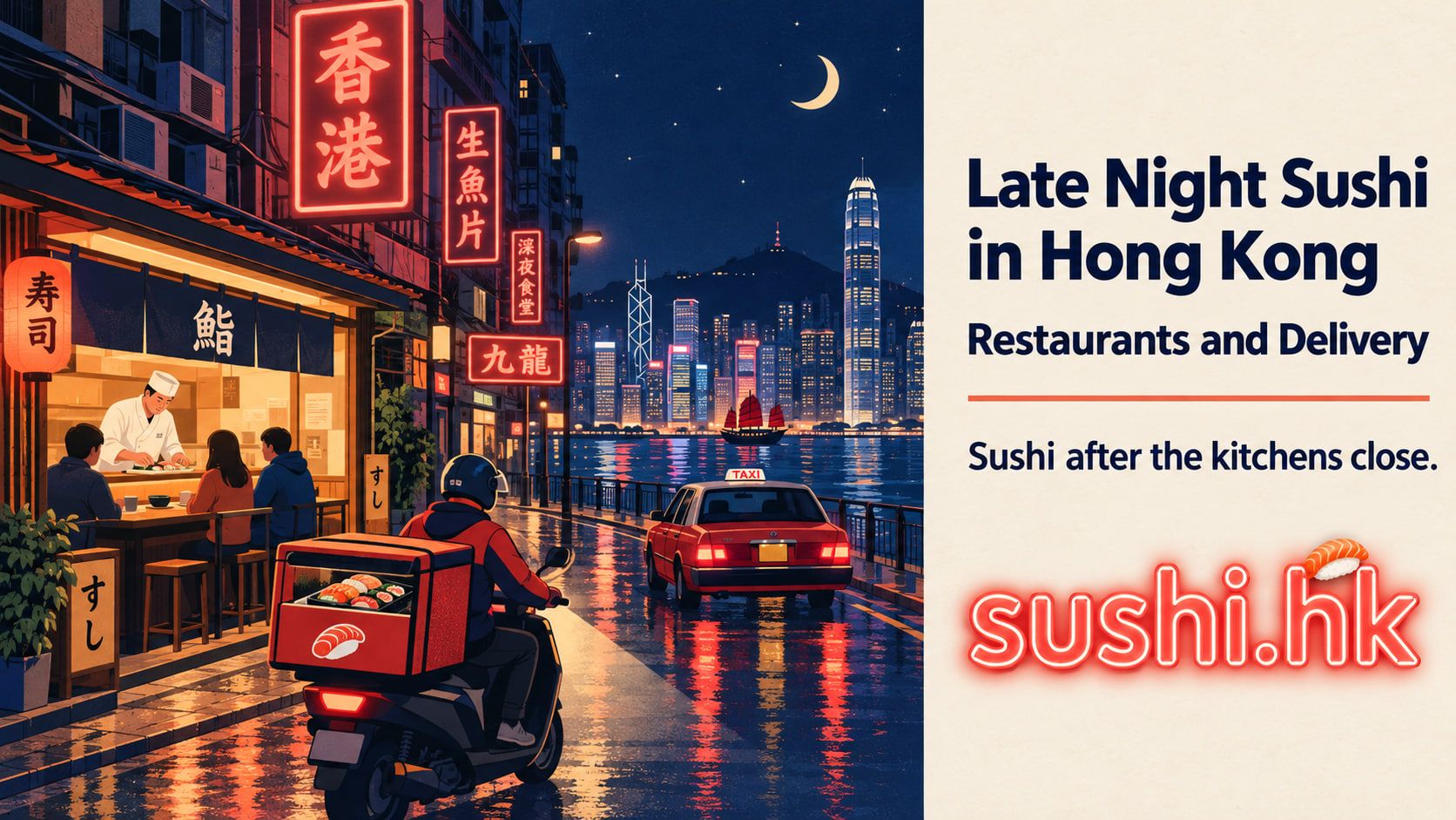 Late night sushi in Hong Kong: restaurants and delivery